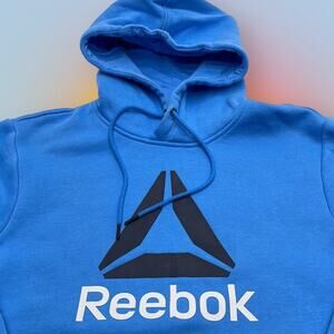 REEBOK Men’s Small Baby Blue Hoodie Sweatshirt